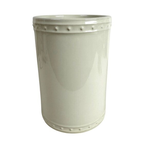 Nora Fleming Utensil Crock Pearl Dot 6.75" Retired Pottery Mini Holder - Picture 4 of 8